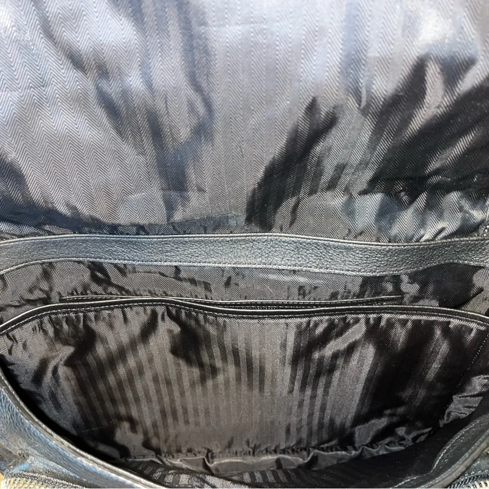 Banana Republic Black Leather Laptop bag